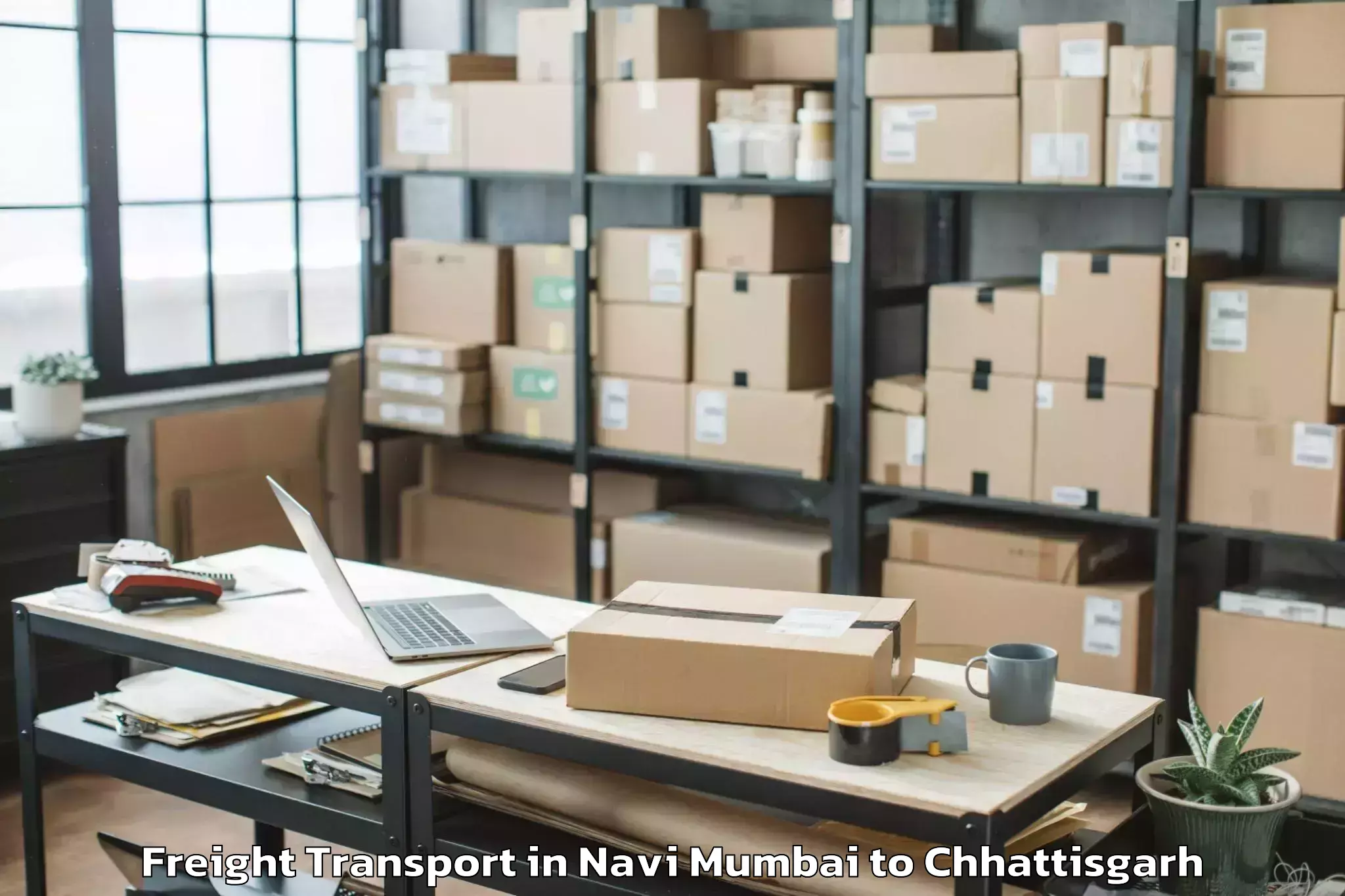 Book Your Navi Mumbai to Bhopalpattnam Freight Transport Today